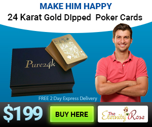 gold playing cards for him